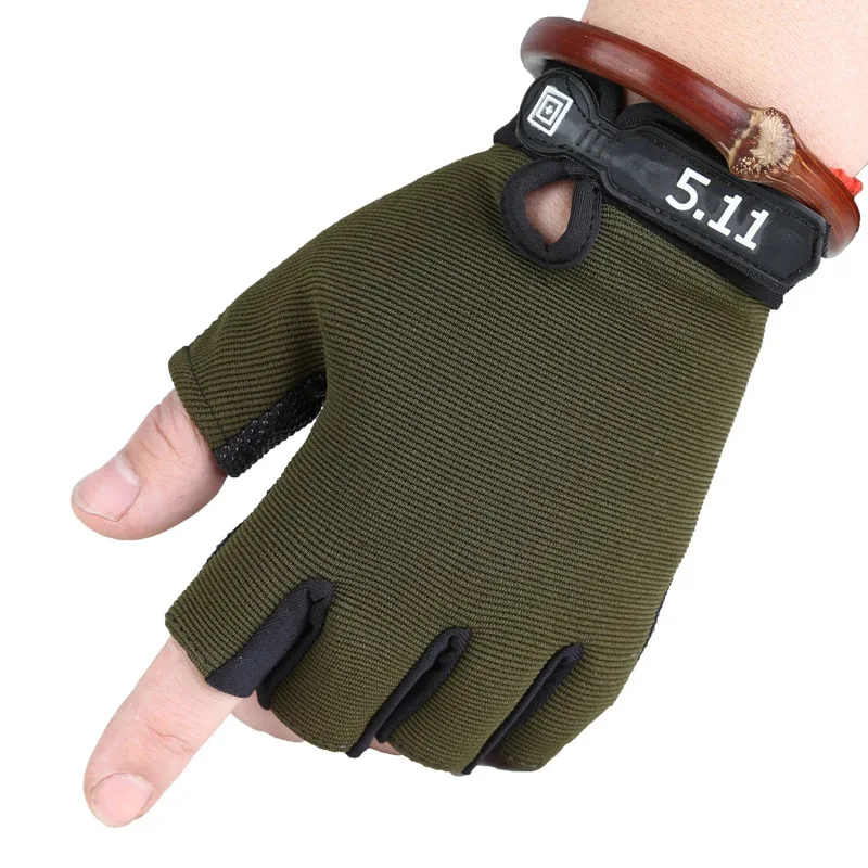 Anti-Slip Fingerless gloves Men Half Finger Fishing Hunting Cycling Gloves Outdoor Tactical Sport Equipment Camping Gloves