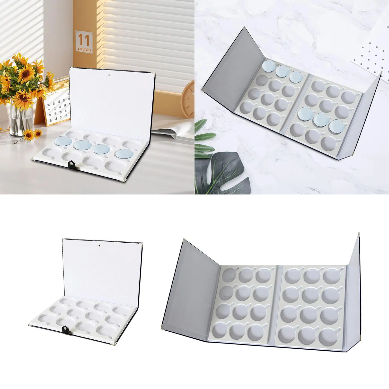 Lens Tray Glasses Lens Display Case Book Style Stable Elegant Eyeglasses Lens Holder Lens Storage Box for Len