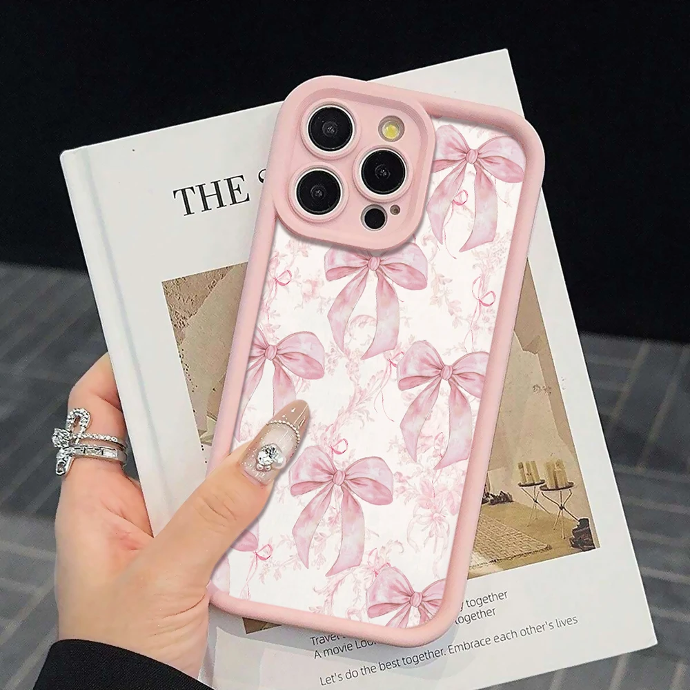 Koreanische Handgelenkschlaufen-Hülle für iPhone 17 15 16 14 Pro Max Plus Hüllen Rosa Schleife für iPhone 13 11 12 XR 7 mit Schmetterlings-Lanyard-Cover – Detail 12