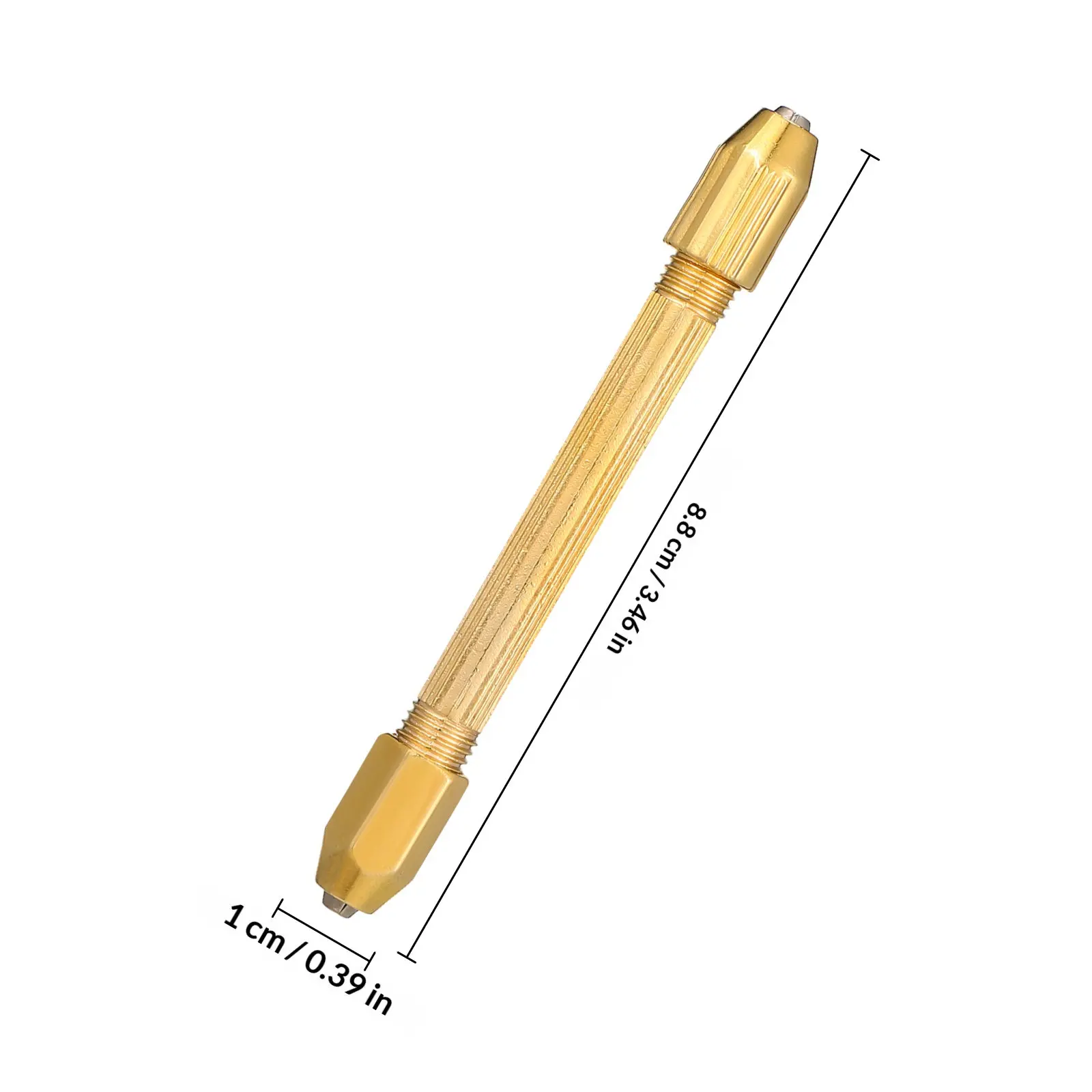 4Pcs Professional Mini Hand Drill Carving Tool Double-Head Drill for Watch Repair Wood Plastic Amber Walnut Drilling