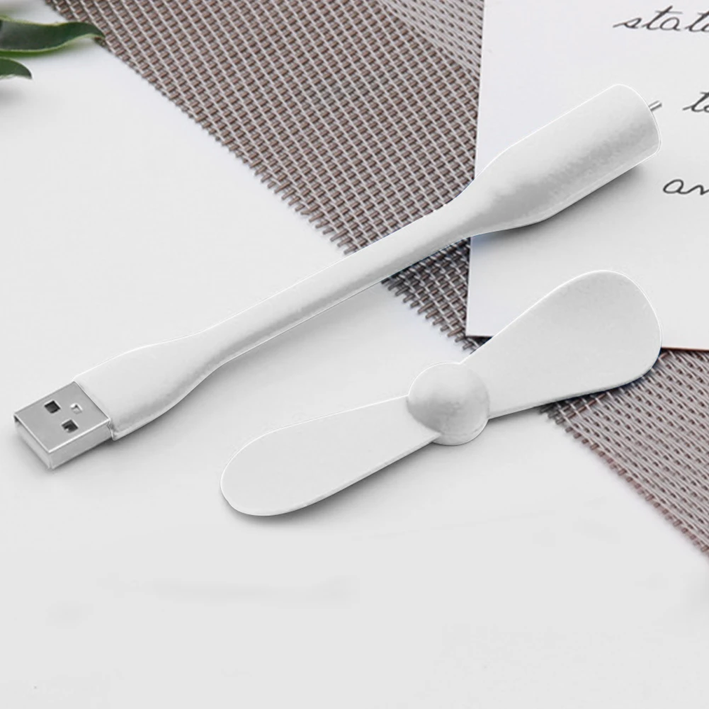 Bendable Mobile Phone Fan Hanldheld Cooling Fan for Power Bank Notebook Computer Summer Travel Cooling Ventilator