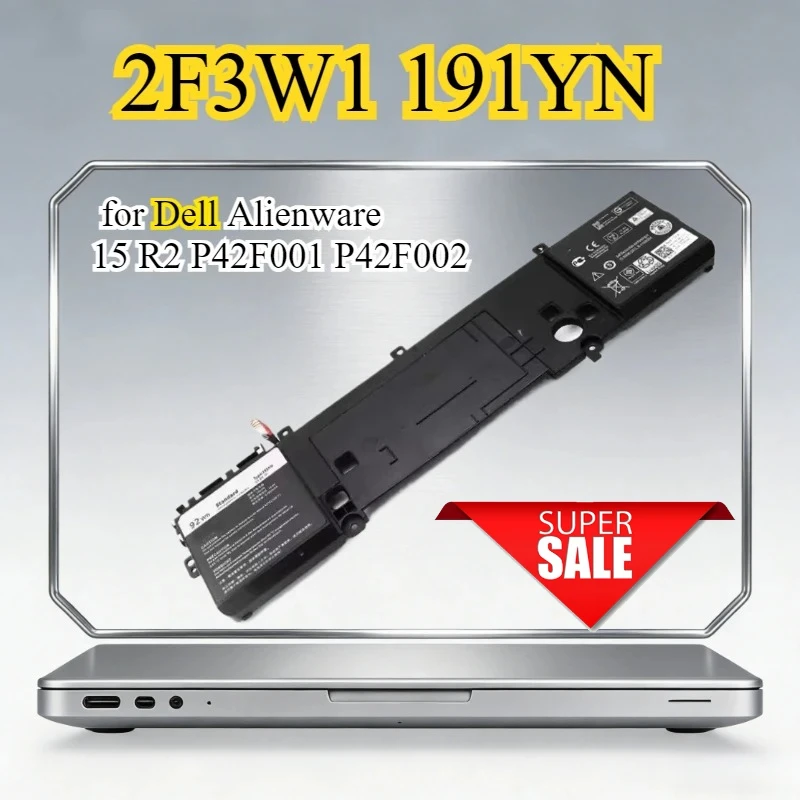 

Аккумулятор 2F3W1 191YN для Dell Alienware 15 R2 P42F001 P42F002