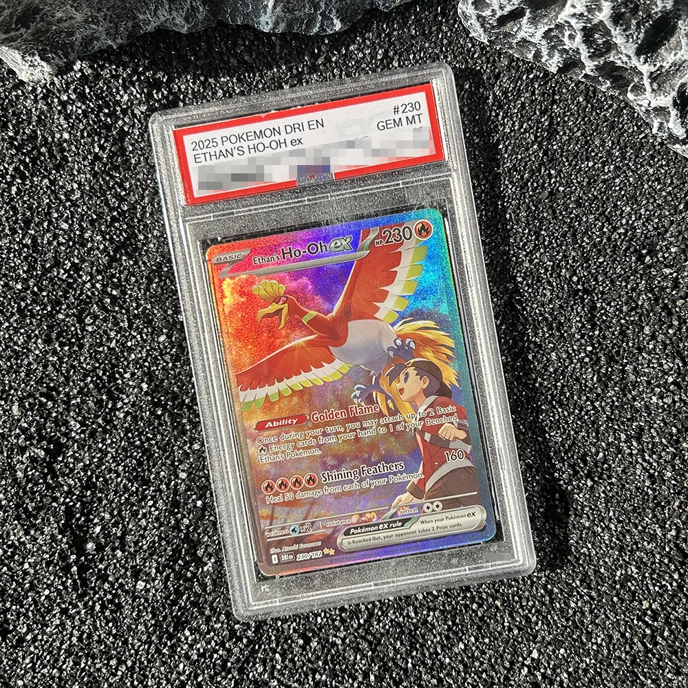 2025 DRI ETHAN'S HO-OH ex Angielska Wersja Karta PTCG Rzadka Karta Kolekcjonerska Flash Klasyczna Kolekcja Anime Karta Urodzinowa Prezent