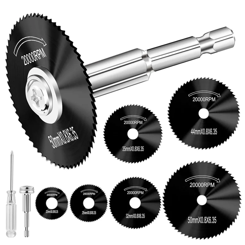

A43F-черный отрезной круг для дрели, 1/4 дюйма, шестигранный хвостовик, вращающаяся дрель, 6 шт., пилы из быстрорежущей стали для дрелей, вращающиеся инструменты