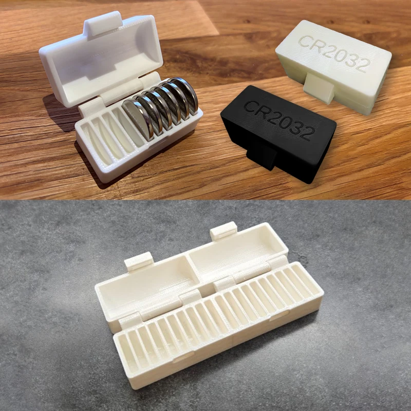 10/20-Slot Coin Battery Organizer - CR2032/CR2025 Storage Case with Secure Lid, Compact Portable Box for Electronics Accessories