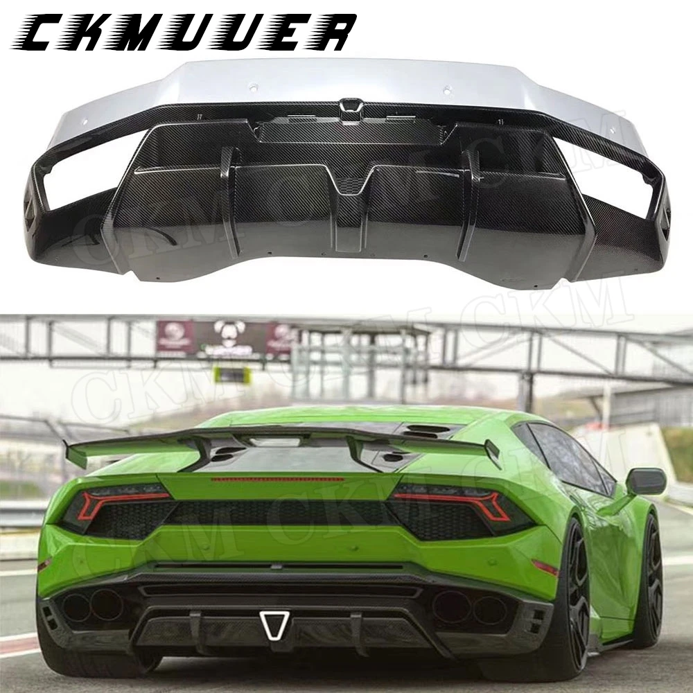 

CKMUUER сухое углеродное волокно для Lamborghini LP580 LP610, защита бампера, автозапчасти, диффузор заднего бампера, комплекты кузова, автомобильные аксессуары
