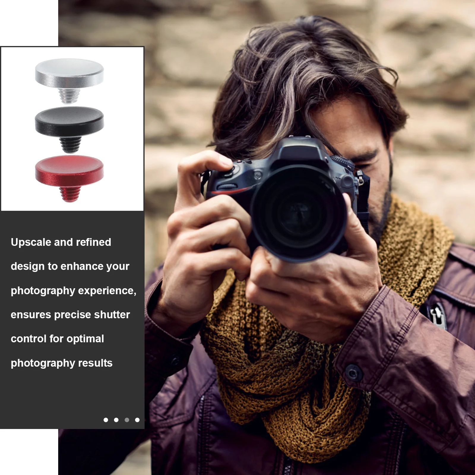 

Aluminum Alloy Camera Shutter Button Round Replacement Accessory Soft Release Precision Control Lightweight Durable Most Models