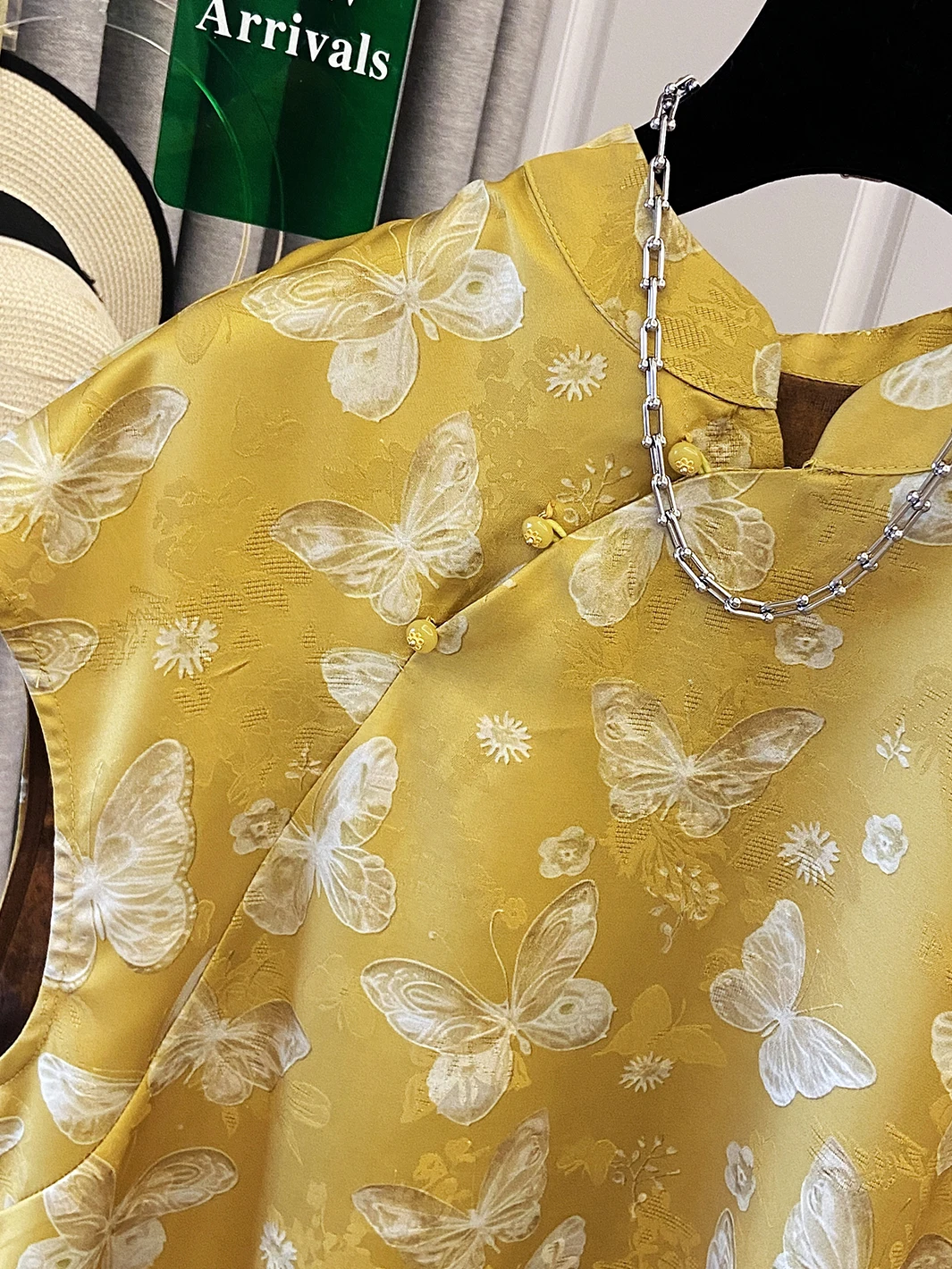 

Casual Loose Svel Women's irt Summer 2025 New Chinese Sle Artistic Embroidery Button Design Cool Feeling Cotton Blend