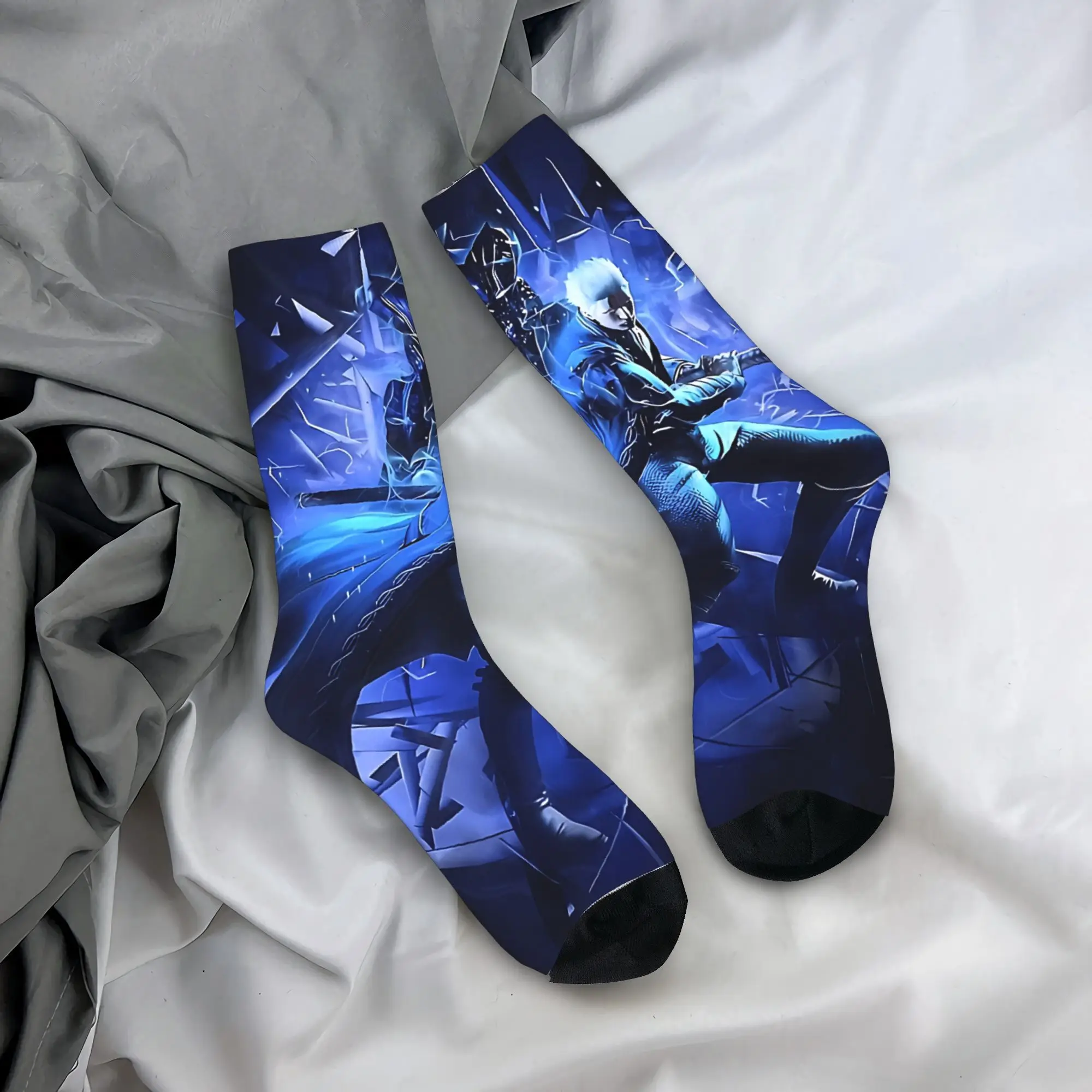 

Devil May Cry 5 Dante Stockings Unisex Men Socks Warm Soft Funny Socks Autumn Skateboard Non-Slip Graphic Socks Gift Idea
