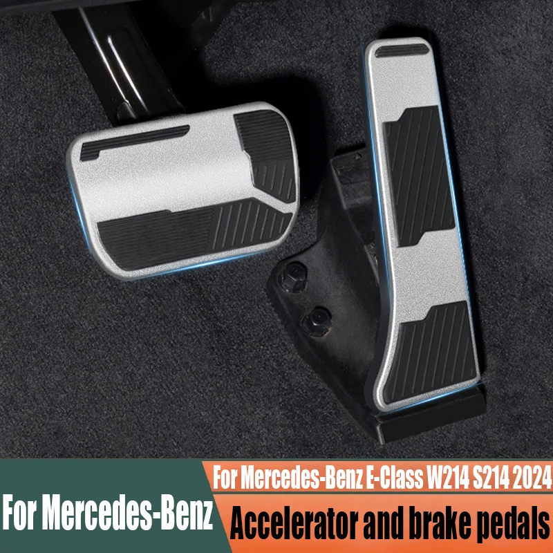 

Втулка педали тормоза акселератора, противоскользящая педаль тормоза, украшение салона автомобиля, товары для Mercedes-Benz E-Class W214 S214 2024
