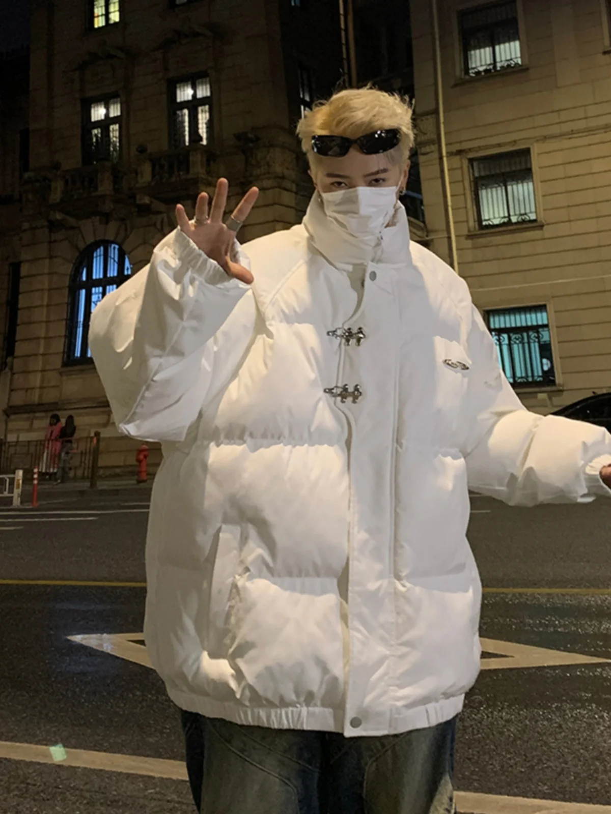 

Мужская хлопковая куртка в стиле хип-хоп с металлической молнией, воротником-стойкой, уличный стиль, модная верхняя одежда премиум-класса