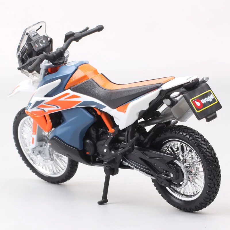 Bburago 1/18 Scale KTM 790 Adventure R Rally Bike Model Motocross Diecast Dirt Motorcycle Toy Miniatures Replicas