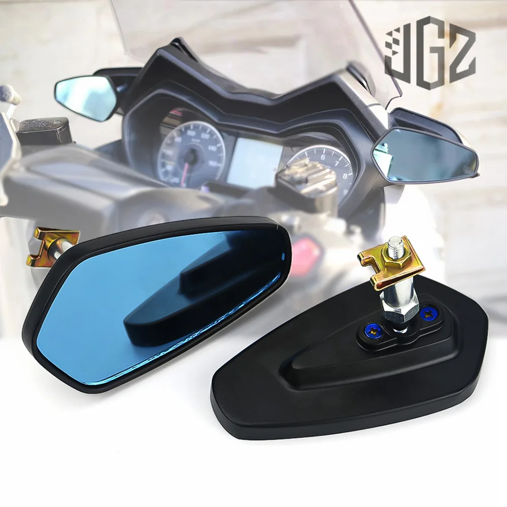 Motorcycle Accessories CNC Aluminum Decoration Rear View Side Mirrors Blue White Glass for YAMAHA XMAX 250 300 400 2017 - 2023