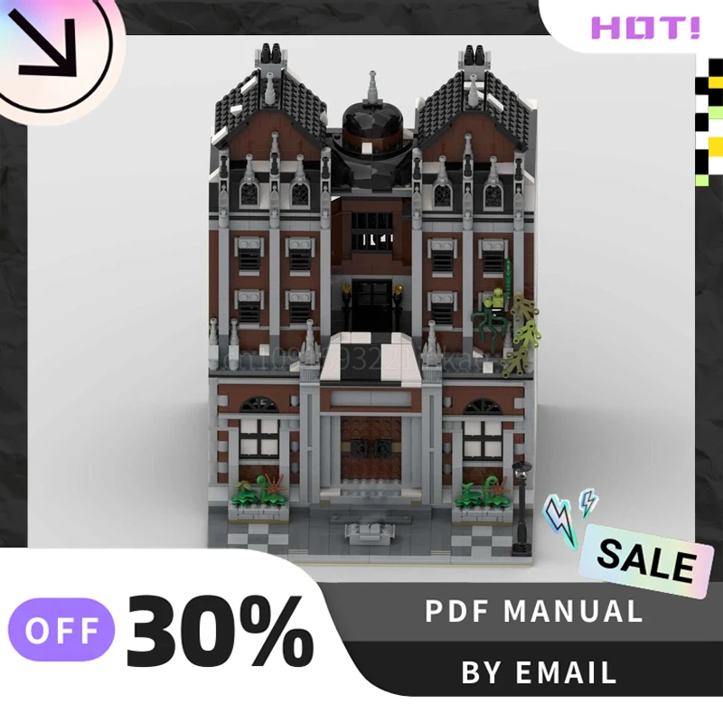 

[2236 шт.] индивидуальный MOC Asylum модульный креативный набор строительных блоков STEM игрушки DIY комплект строительной модели подарки на день рождения