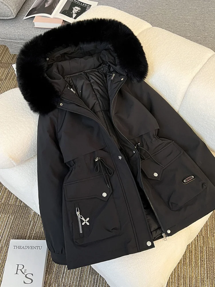 Parkas Feminina Womens Winter Warm Mid-Long Outdoor College Hip-Hop Comfortable Slim-Fitting Lady'S Waterproof Wear-Resistant OL