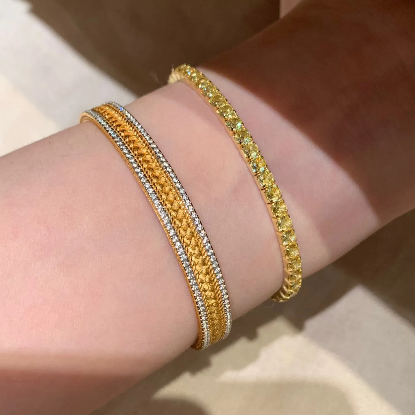 Women s S925 Sterling Silver Bracelet Ancient Gold Colored Diamond Encrusted Brushed Weave Wheat Ear Buckle Jewelry Gift
