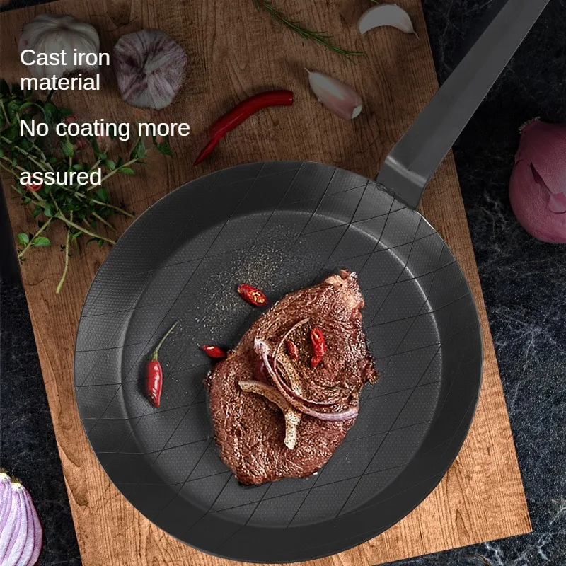 

Specialized frying pan,Carbon steel steak frying pan,uncoated non stick pan,home cooked wok, induction cooker, gas stove,