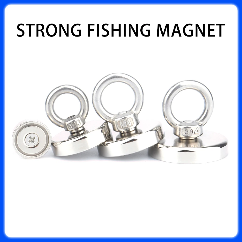 D20 Disc Strong Magnet D36 Pot Fishing Magnet Salvage Fishing Ring Magnets D32 Permanent Powerful Magnetic Magnets D16 D42 D48