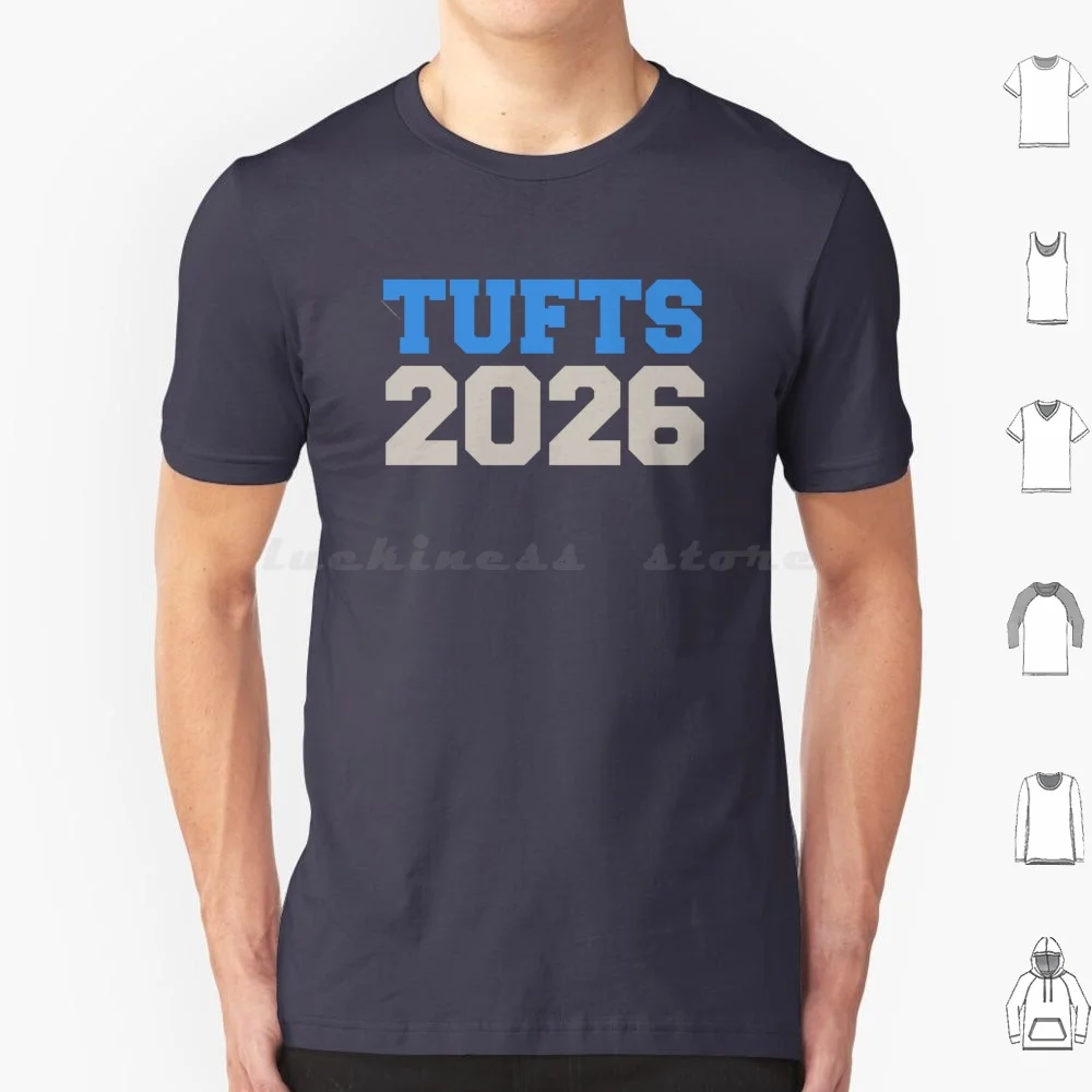 Tufts 2026-College Font T Shirt Cotton Men Women DIY Print Tufts Tufts University Tufts Class Of 26 Class Of 2026 26 2026 Class