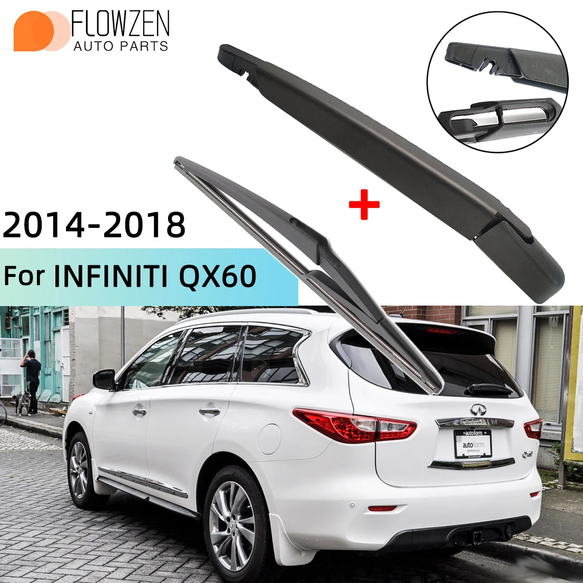 Passt Für INFINITI QX60 2014--2018 Hinten Scheibenwischerblatt Wischerarm Windschutzscheibe Scheibenwischer Bürsten Reinigung Zubehör