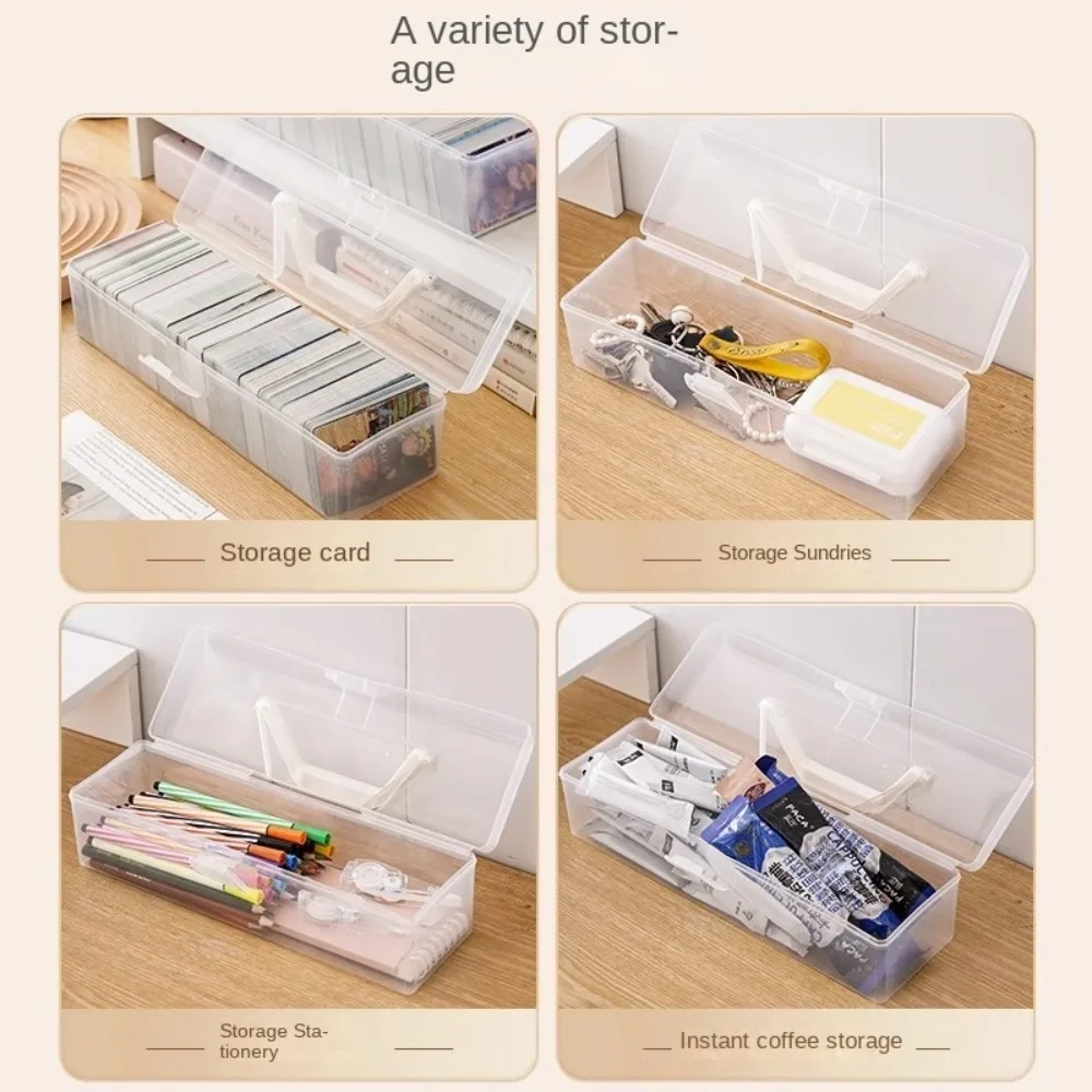 Plastic Game Cards Storage Box Transparent Large Capacity Football Stars Trading Card Storage Box Multi-Purpose Dustproof