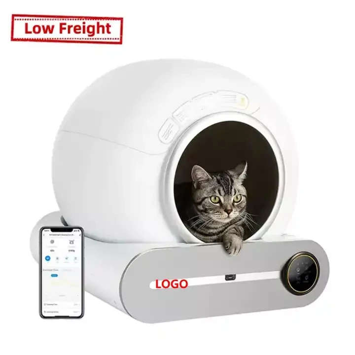 2022 Automatic Cat Toilet Self Cleaning Cats Sandbox Smart Litter Box Closed Tray Toilet Rotary Training Detachable Bedpan