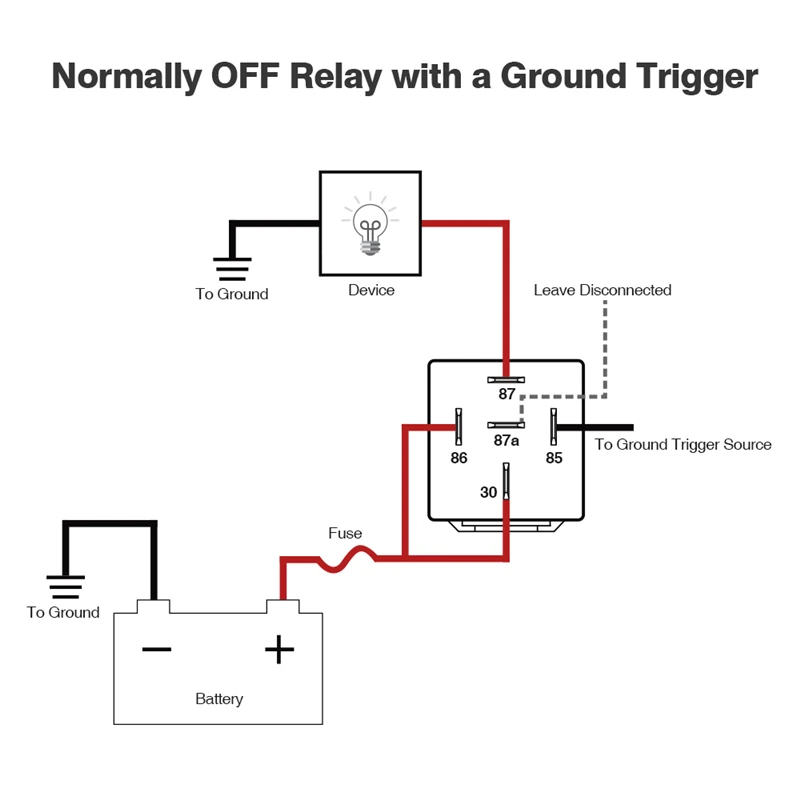 MICTUNING DC 12V 30/40 Amp 5pin Black SPDT Relay - LED Light Bar Replacement Relays 10 Pack 40A Switching Capability Relays Kit