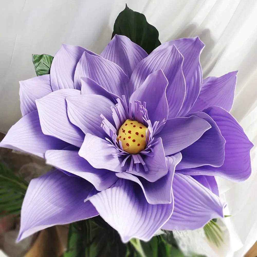 40/50cm PE Giant Lotus Flower Artificial Fashion Simulation Lotus Flower Art Decoration Hotel Decoration Large Foam Fake Flowers