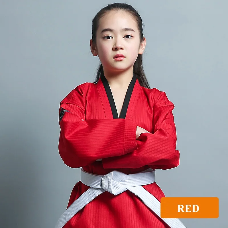 Taekwondo Uniform Blue / Red / Black / Green / Pink  Dobok WTF Tae Kwon Do Martial Arts Gi Performance