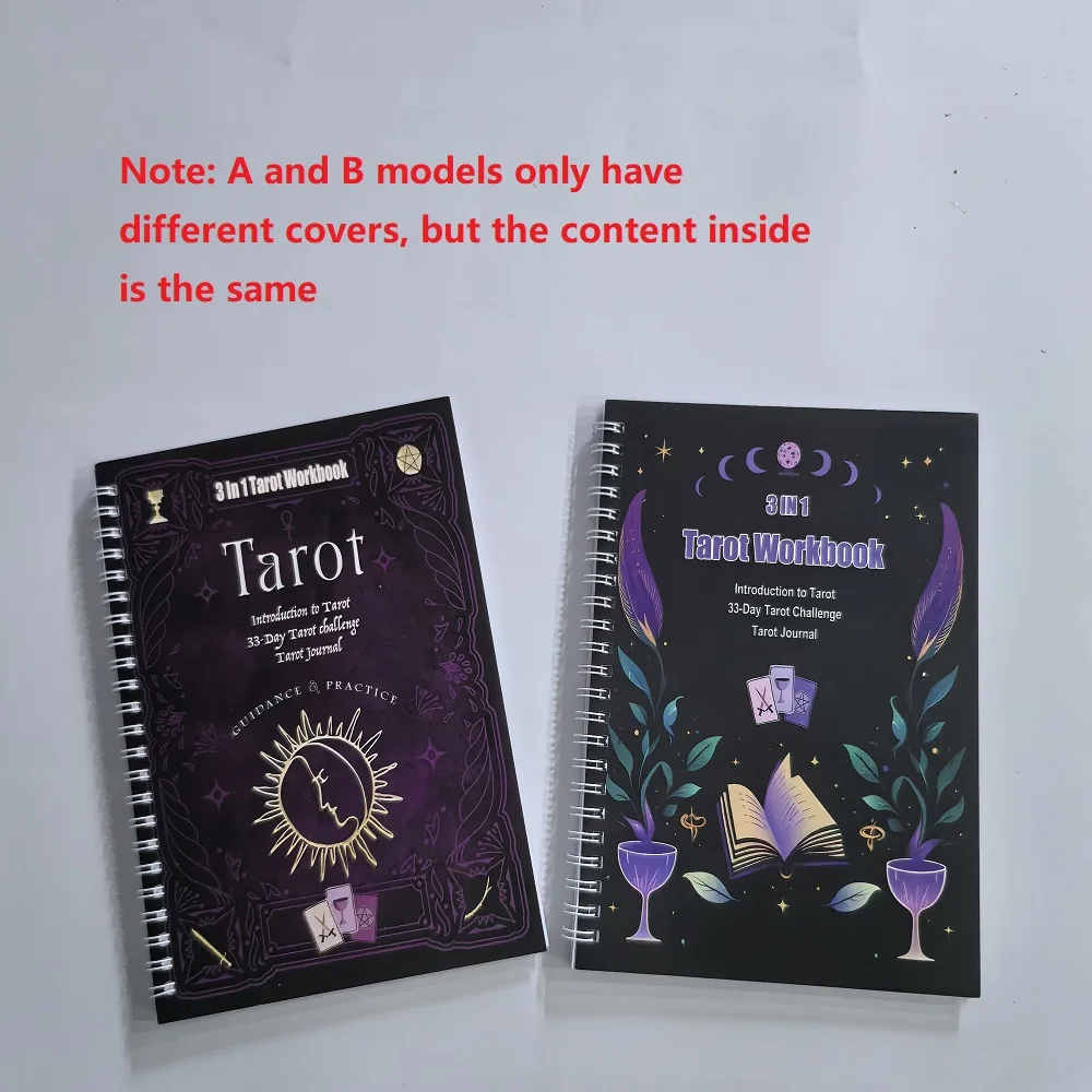 3-in-1 Guided Tarot Workbook For Beginners Introduction To tarot 33-day Challenge Journal English Book