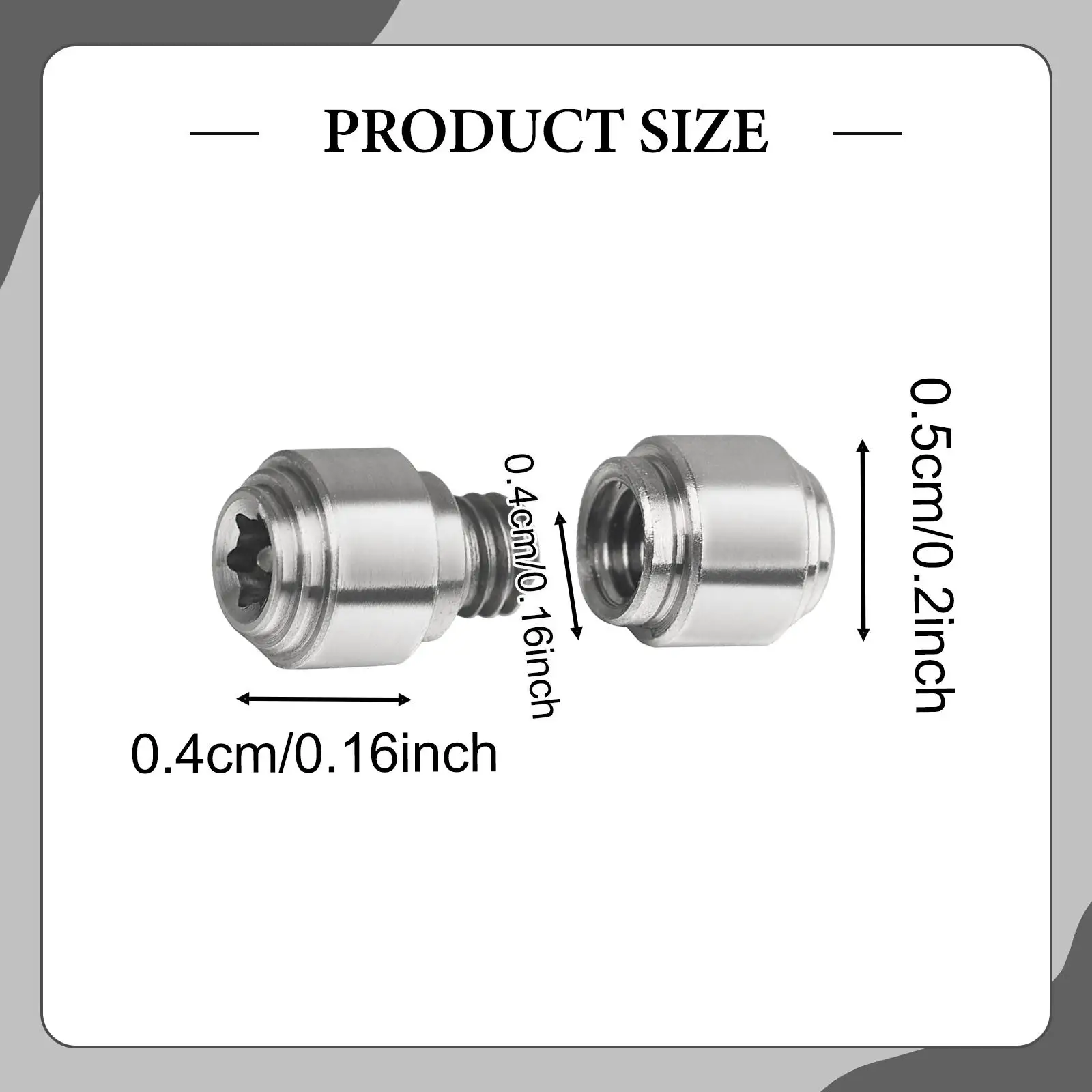 3xThumb Studs Easy to Use Easy Installation Accessories Compact Titanium Alloy Titanium color