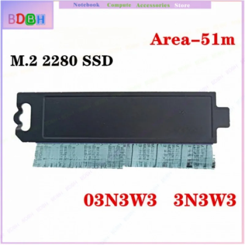 New Original Laptop M.2 2280 SSD Heatsink Plate For DELL Alienware 15 R3 17 R4 R5  Area 51m R1 R2 03N3W3 3N3W3