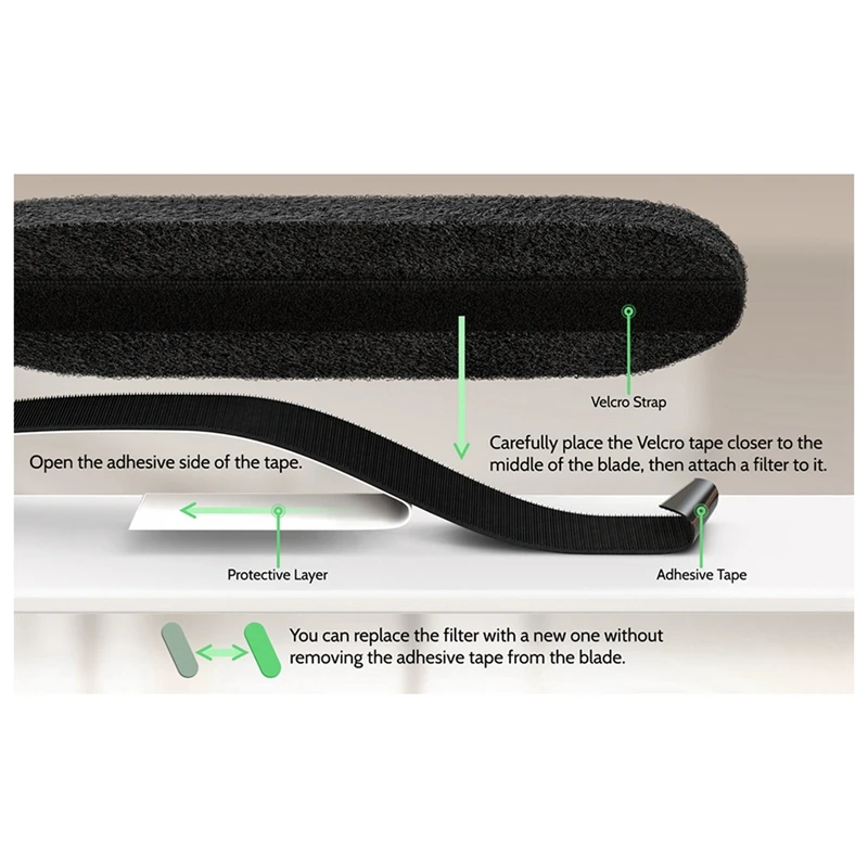 Ceiling Fan Filters For Blades 6-Pack Set Air Filters With Activated Charcoal Odor Eliminator & Air Purifiers Easy Install