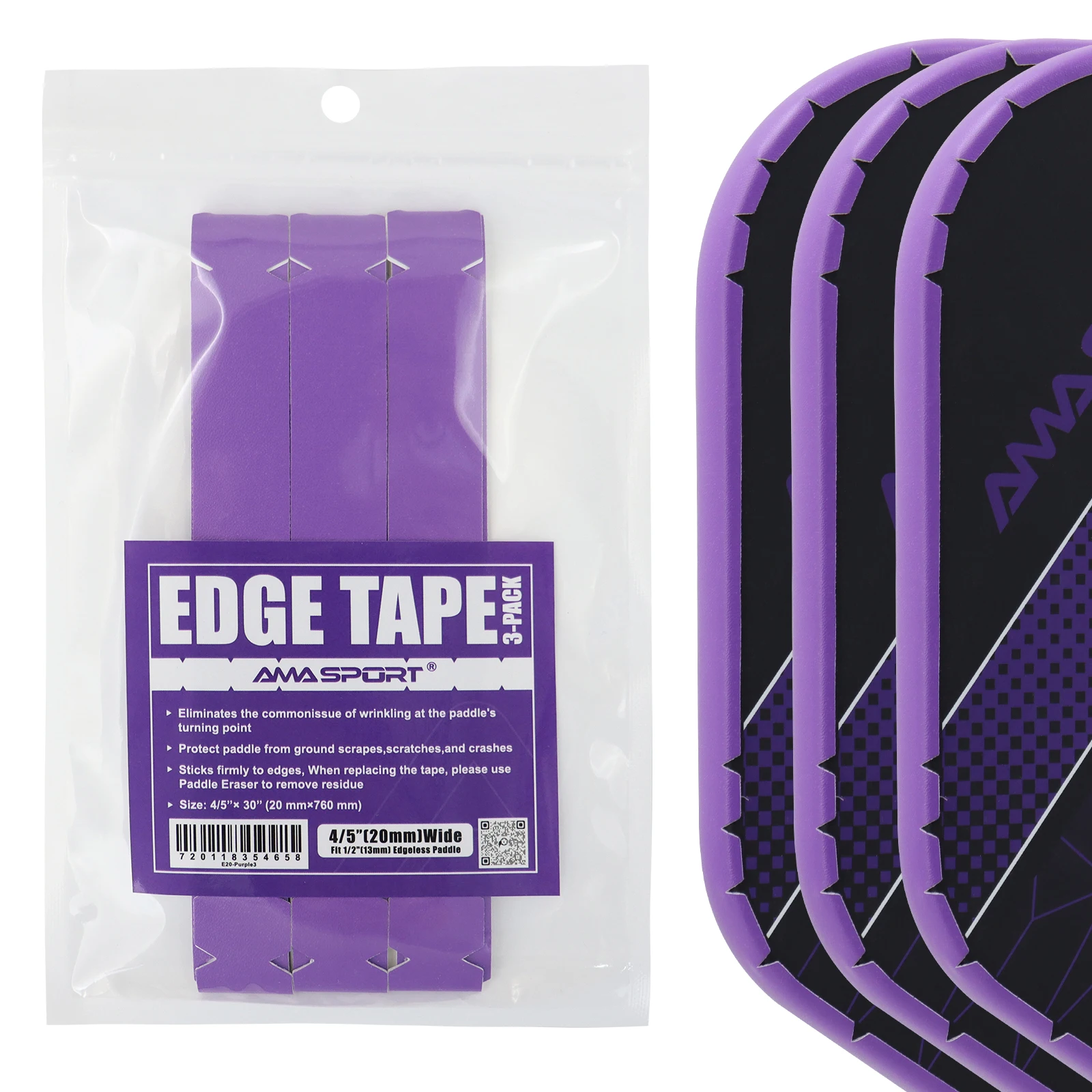 

AMASPORT 3-Pack Sawtooth Design Wear-Resistant Paddle Protectors Easy Application for Enhanced Style And Durability