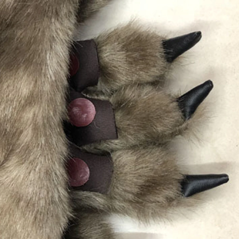 

1Pair Werewolf Wolf Costume Gloves Premium Durable Material Comfortable for Halloween Party Masquerade Wolf Paw Gloves