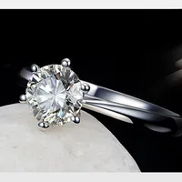 Fine Wedding Rings for Men Women Gift S925 Sterling Silver Color Austrian Crystal Engagement Proposal Ring Jewelry Bague Femme - Image 3