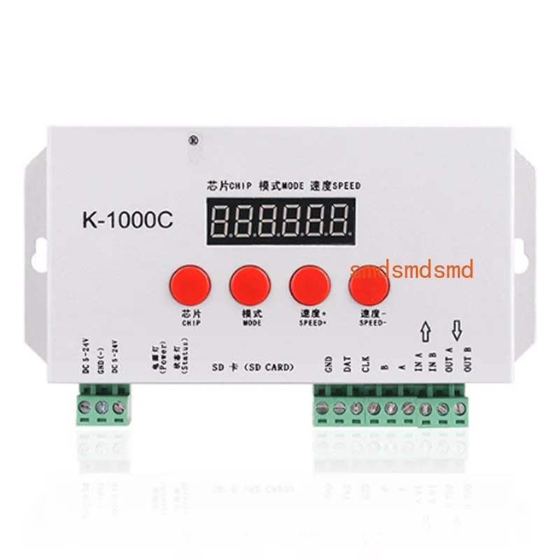 LED 2048 Pixel Program Controller DC5-24V   K1000C WS2812B WS2811 APA102 T1000S WS2813