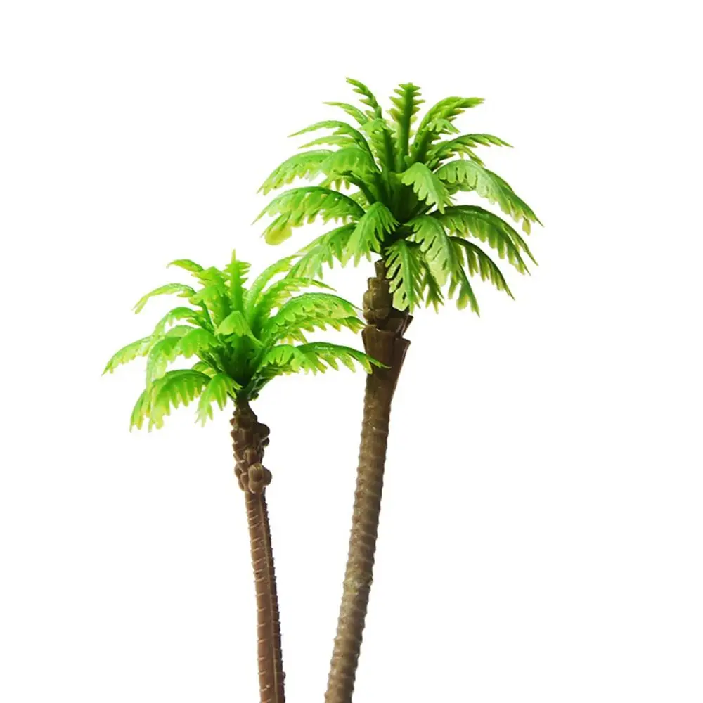 5Pcs Plastic Palm Tree Model Stereoscopic Artificial Coconut Micr Landscape Craft Coconut Palm Tree Miniature Desktop Decoration - Detail 1