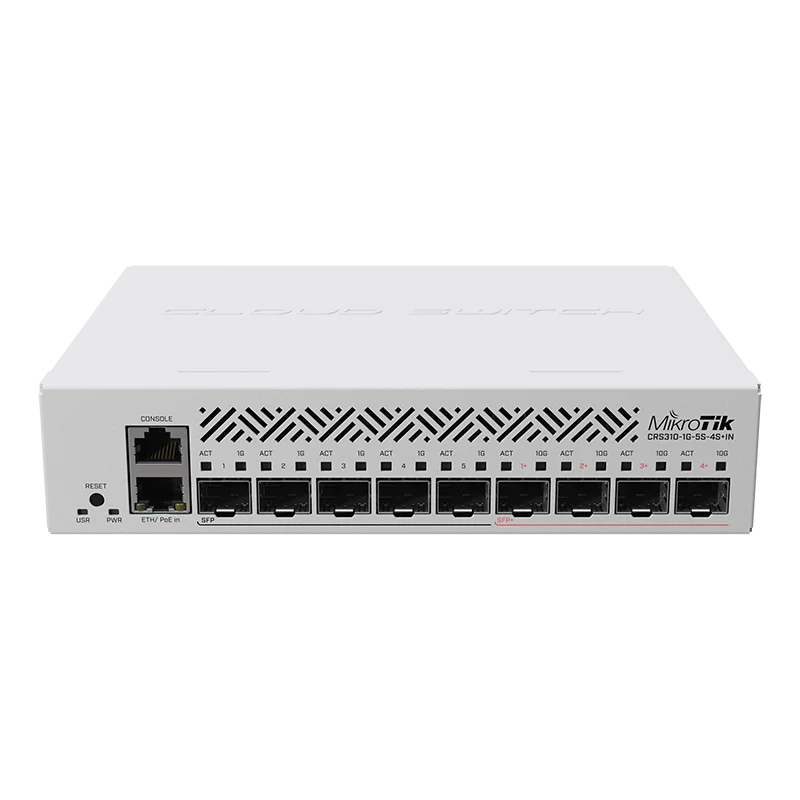 MikroTik CRS310-1G-5S-4S+IN Intelligent Layer 3 Network Management 10-Port Cloud Routing Switch 10G