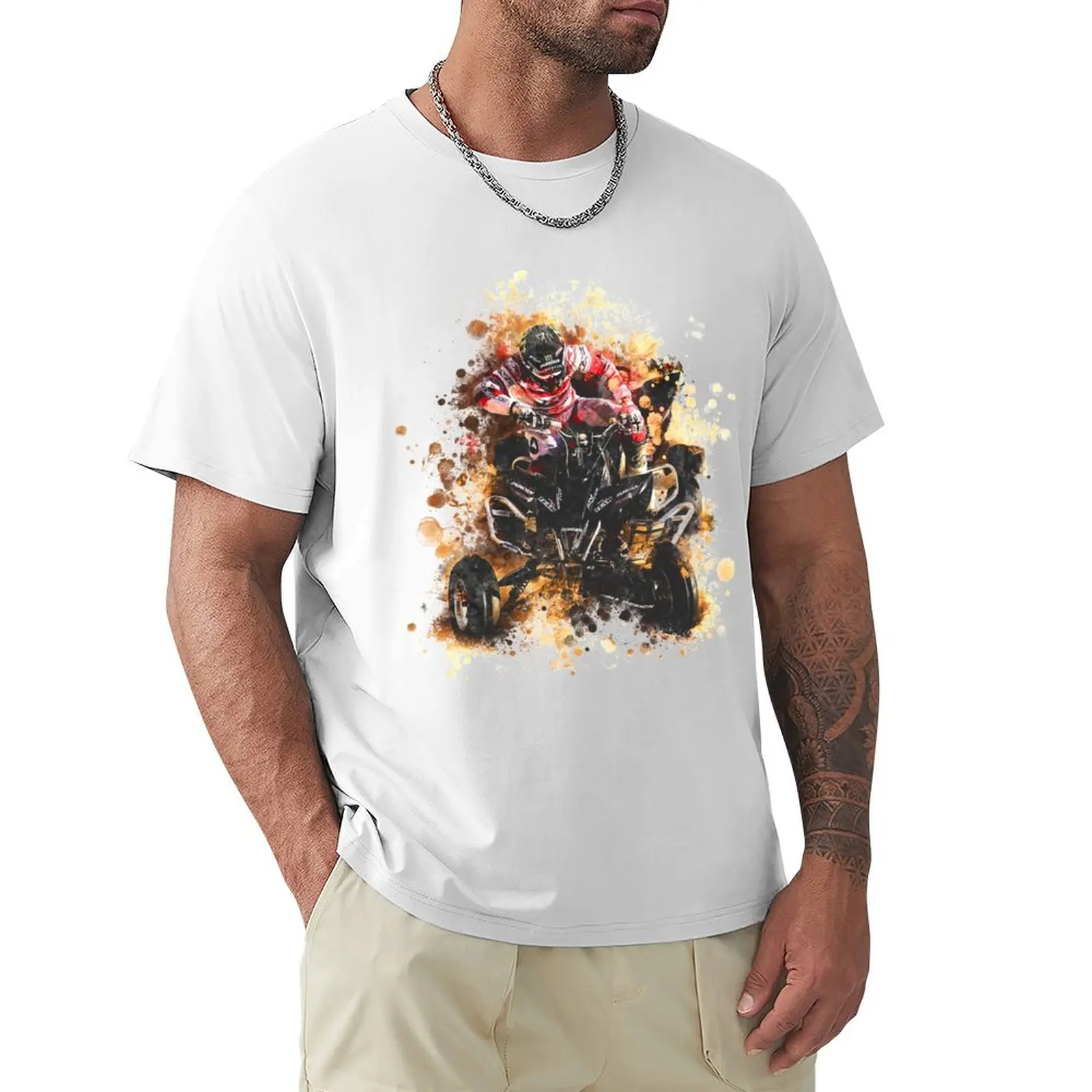 ATV Painting T-Shirt Blouse boys animal print tees mens clothing