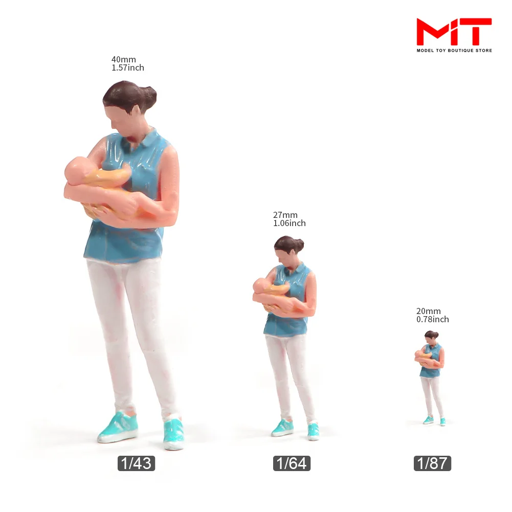 تمثال المنمنمات 1/87 1/64 1/43 1/24 الأم عقد الطفل الدعائم المشهد الدافئ رسمت/غير مصبوغ أرقام نموذج التصوير الإبداعي