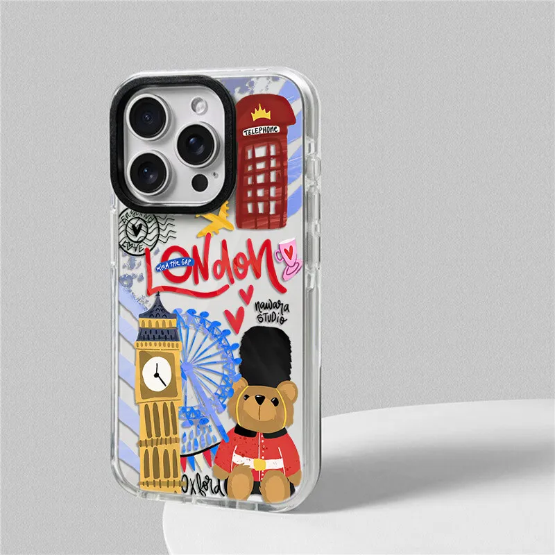 الحيوانات القط قضية الهاتف آيفون 17 16 15 14 13 12 11 برو ماكس XR 7 8 زائد SE 2020 2022 البسيطة الهواء لينة بولي TPU للصدمات الغطاء الخلفي