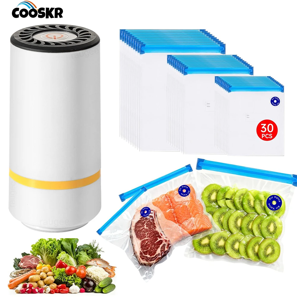 

Mini Electric Air Pump Food Automatic Vacuum Sealer Machine for Food Fresh-Keeping Air Pump with BPA-Free Vacuum Packaging Bag