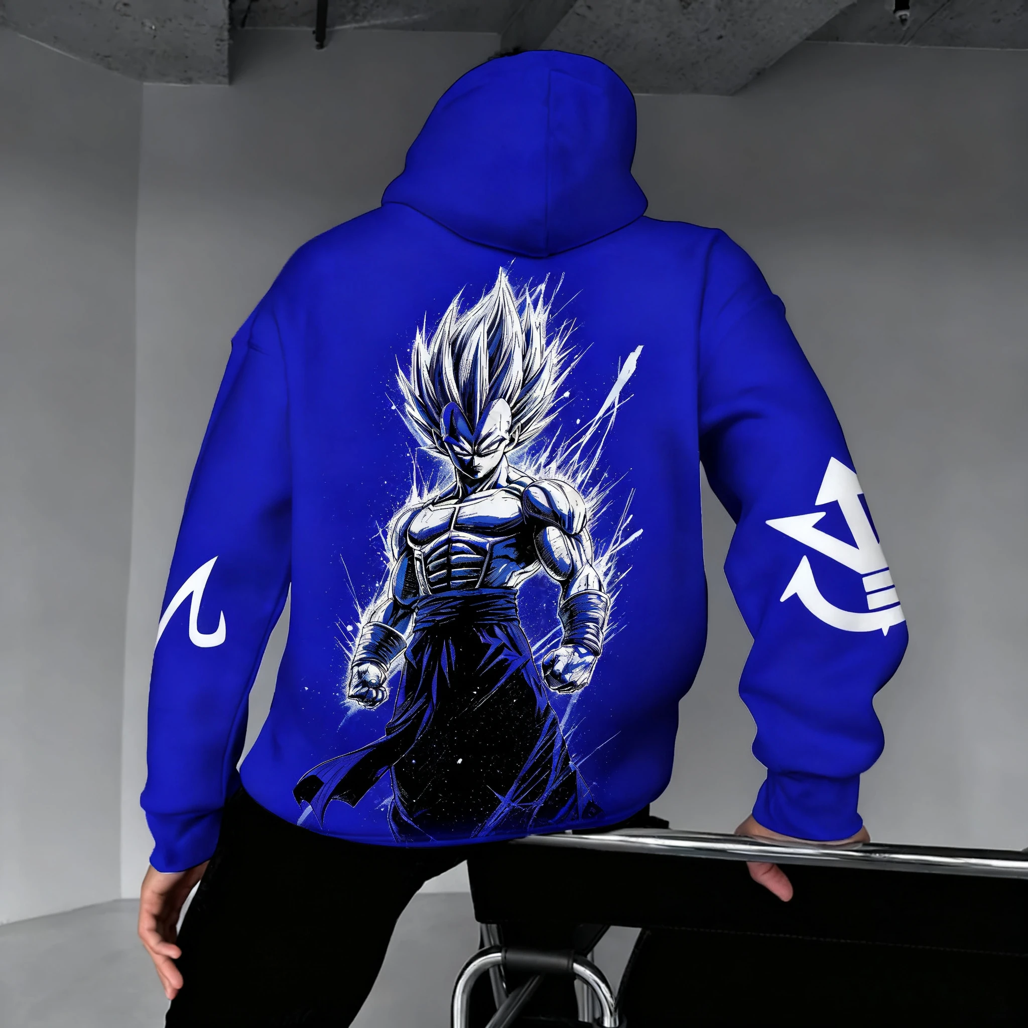 Dragon Ball Animation Hoodie 2025, Herren-Herbst/Winter, neu, Vegeta, bedruckt, Harajuku, Übergröße, lässig, trendig, Y2K-Eltern-Kind-Top