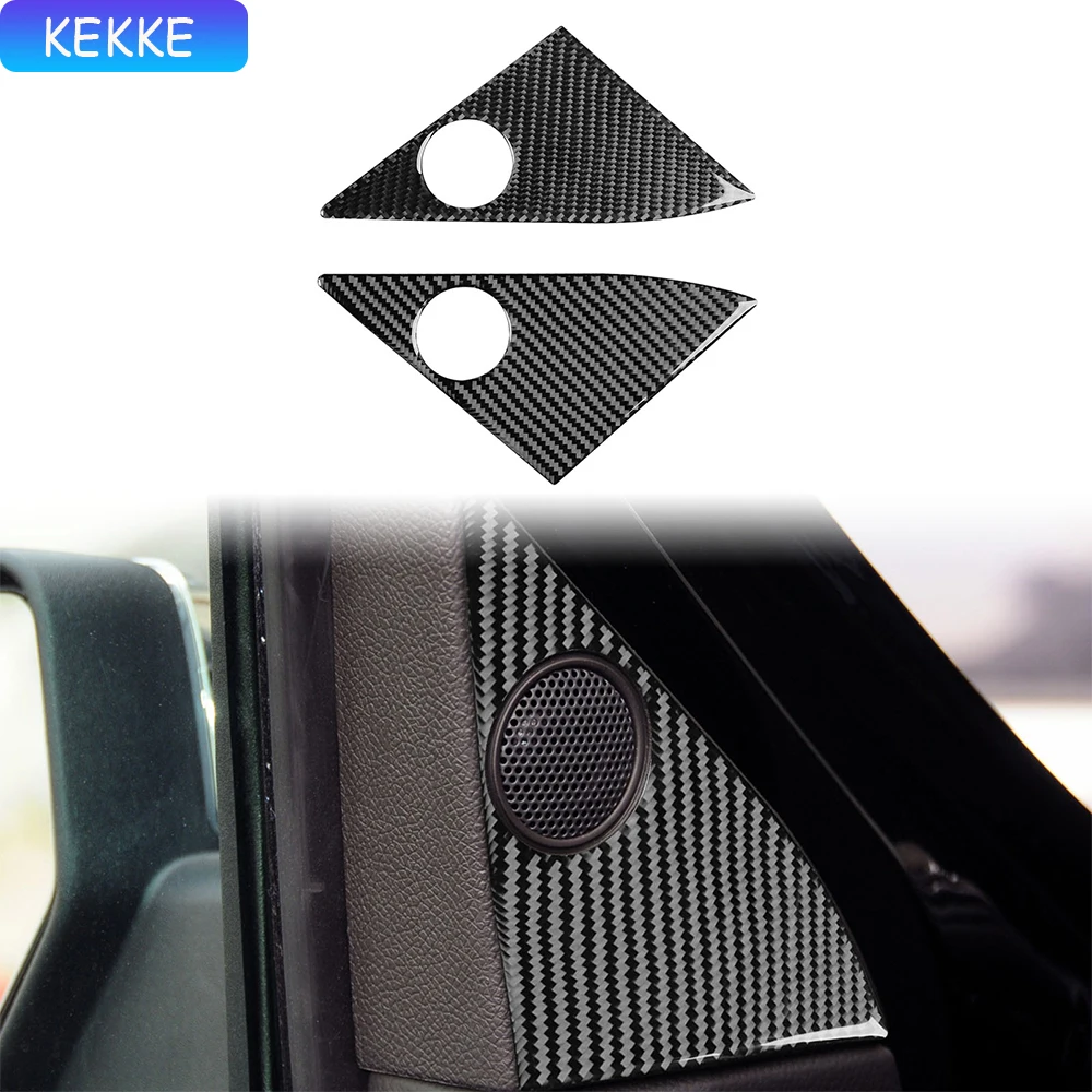 Front door corner For Lincoln Navigator（2007-2014）Real Soft Carbon Fiber Trim Sticker Car Interior Accessories