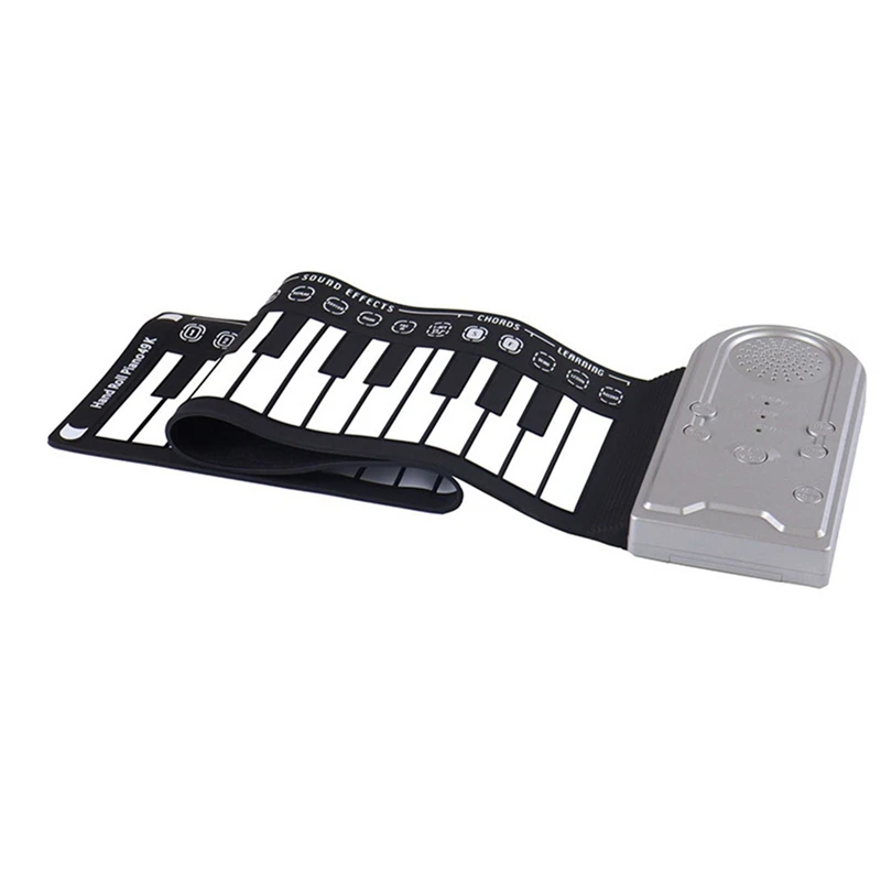 

Hot Sale49-Key Hand-Rolled Piano With Speaker Portable Folding Children's Piano Beginner Piano Teaching Instrument