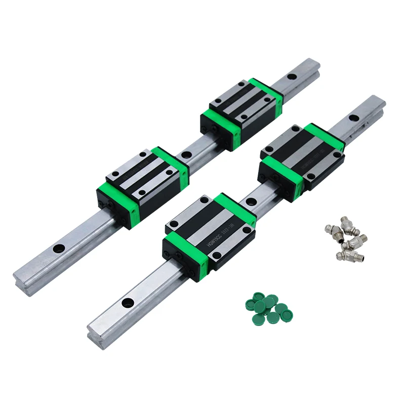 

RXTNC 2pcs HGR15 HGR20 L200-500mm Square Linear Guide Rail+4PC HGH15CA HGH20CA /HGW15CC HGW20CC For CNC Engraving