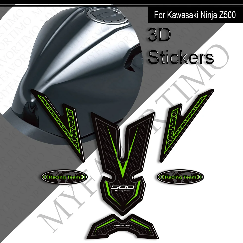 

2020-2025 Motorcycle For kawasaki Ninja Z 500 Z500 Tank Pad Side Grips Gas Fuel Oil Kit Knee Fairing Fender 3D Stickers Decals