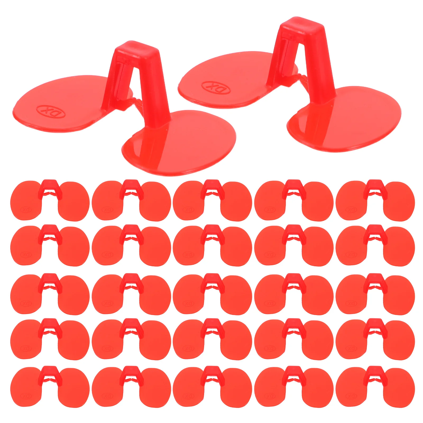 

100pcs Chicken Red Glasses: Reusable Anti-Fighting Eye Protectors For Poultry Lightweight Non-Pecking Farm Supplies For