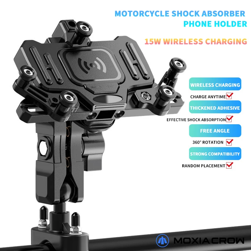 

Motorcycle Mobile Phone Holder Wireless Charging For kawasaki Z900 Z1000 Z800 Z750 Z650 Z300 Z250 Z125 Handlebar Bracket